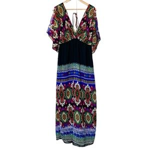 Signature by Robbie Bee | Kaftan Boho Maxi Dress | Size 12